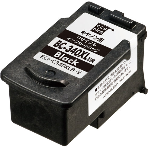 エコリカ プリンターインク ECI-C340XLB-V ブラック 大容量【エコリカ互換品】の画像