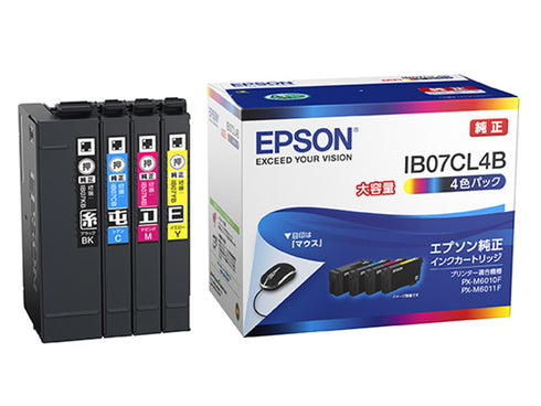 Epson プリンターインク IB07CL4B 4色パック 大容量【エプソン純正品】の画像