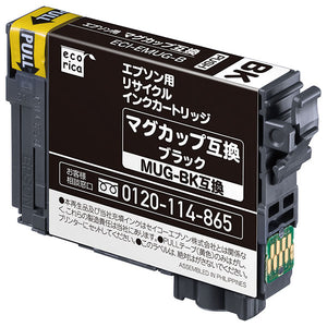 エコリカ プリンターインク ECI-EMUG-B ブラック 標準容量【エコリカ互換品】の画像