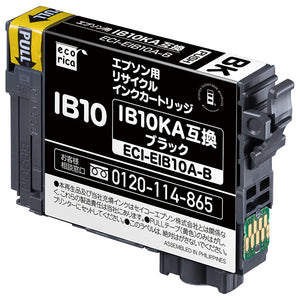 エコリカ プリンターインク ECI-EIB10A-B ブラック 標準容量【エコリカ互換品】の画像