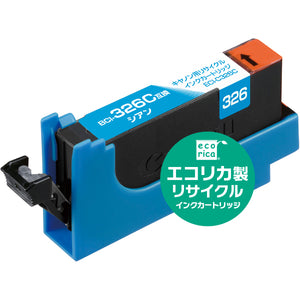 エコリカ プリンターインク ECI-C326C シアン 標準容量【エコリカ互換品】の画像