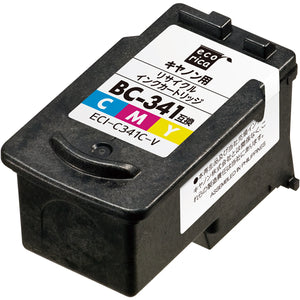 エコリカ プリンターインク ECI-C341C-V カラー 標準容量【エコリカ互換品】の画像