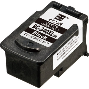 エコリカ プリンターインク ECI-C340XLB-V ブラック 大容量【エコリカ互換品】の画像