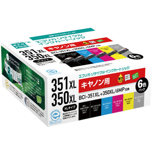 エコリカ プリンターインク ECI-C351XL-6P 6色パック 大容量【エコリカ互換品】の画像