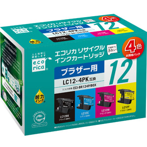 エコリカ プリンターインク ECIC311CV 4色パック 標準容量【エコリカ互換品】の画像