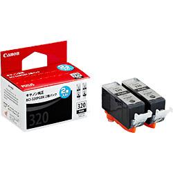 Canon プリンターインク BCI-320PGBK 2P ブラック 標準容量・2個パック【キヤノン純正品】の画像