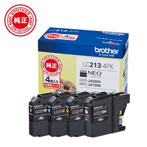 brother プリンターインク LC213-4PK 4色パック 標準容量【ブラザー純正品】の画像