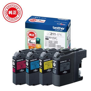 brother プリンターインク LC211-4PK 4色パック 標準容量【ブラザー純正品】の画像